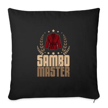 Arts Martiaux Sambo Lutte Sports Costume Kimono - Housse de coussin décorative 45 x 45 cm - noir - Devant