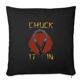 Armes Ninja Ninjutsu Japon Arts Martiaux Karaté - Housse de coussin décorative 45 x 45 cm - noir - Devant