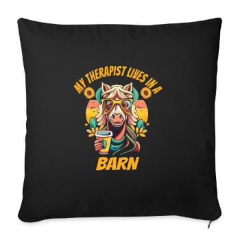 Chevaucher - Housse de coussin décorative 45 x 45 cm - noir - Devant