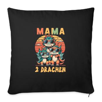 Maman - Housse de coussin décorative 45 x 45 cm - noir - Devant