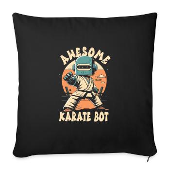 Karate - Sofa pillowcase 17,3'' x 17,3'' (45 x 45 cm) - black - Front