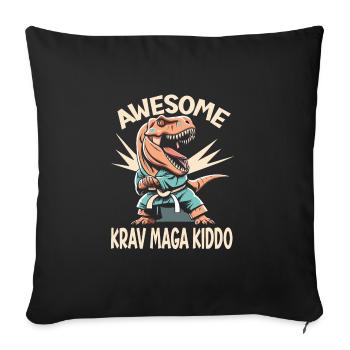 Krav Maga - Housse de coussin décorative 45 x 45 cm - noir - Devant