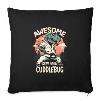 Krav Maga - Housse de coussin décorative 45 x 45 cm - noir - Devant