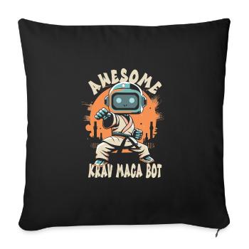 Krav Maga - Housse de coussin décorative 45 x 45 cm - noir - Devant