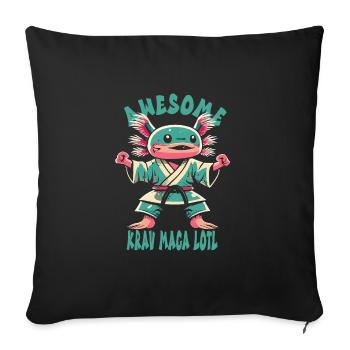 Krav Maga - Housse de coussin décorative 45 x 45 cm - noir - Devant