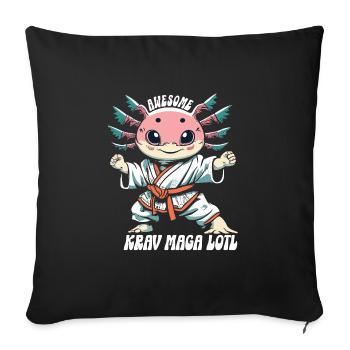 Krav Maga - Housse de coussin décorative 45 x 45 cm - noir - Devant