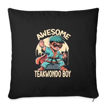 Teakwondo - Sofa pillowcase 17,3'' x 17,3'' (45 x 45 cm) - black - Front