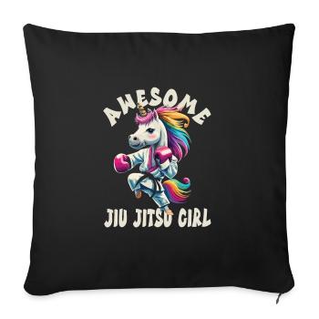 Jiu Jitsu - Housse de coussin décorative 45 x 45 cm - noir - Devant