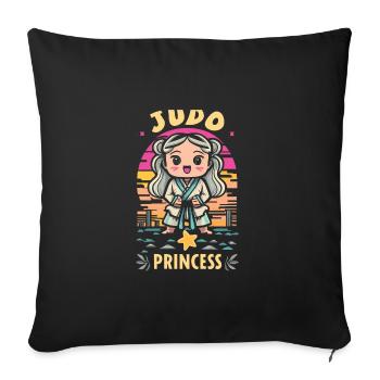 Judo - Housse de coussin décorative 45 x 45 cm - noir - Devant