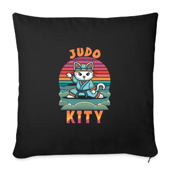 Judo - Housse de coussin décorative 45 x 45 cm - noir - Devant