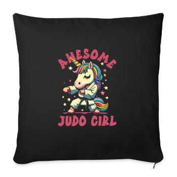Judo - Housse de coussin décorative 45 x 45 cm - noir - Devant
