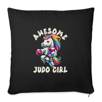 Judo - Housse de coussin décorative 45 x 45 cm - noir - Devant