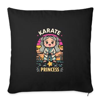 Karate - Sofa pillowcase 17,3'' x 17,3'' (45 x 45 cm) - black - Front