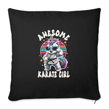 Karaté - Housse de coussin décorative 45 x 45 cm - noir - Devant