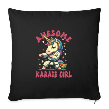 Karaté - Housse de coussin décorative 45 x 45 cm - noir - Devant