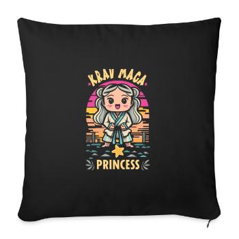 Krav Maga - Housse de coussin décorative 45 x 45 cm - noir - Devant