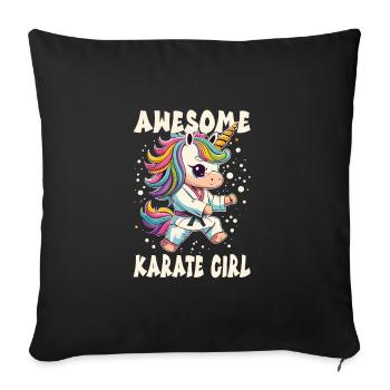 Karaté - Housse de coussin décorative 45 x 45 cm - noir - Devant