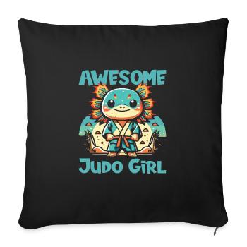 Judo - Housse de coussin décorative 45 x 45 cm - noir - Devant
