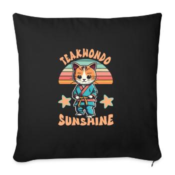 Teakwondo - Sofa pillowcase 17,3'' x 17,3'' (45 x 45 cm) - black - Front