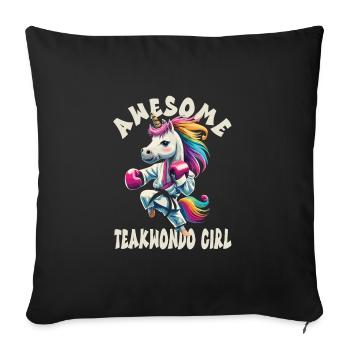 Teakwondo - Sofa pillowcase 17,3'' x 17,3'' (45 x 45 cm) - black - Front