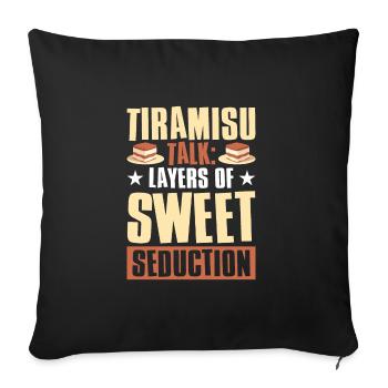 Italian food - Sofa pillowcase 17,3'' x 17,3'' (45 x 45 cm) - black - Front