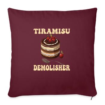 Cuisine italienne - Housse de coussin décorative 45 x 45 cm - bordeaux - Devant
