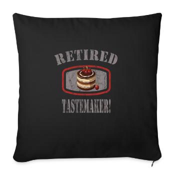 Cuisine italienne - Housse de coussin décorative 45 x 45 cm - noir - Devant