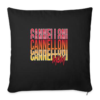 Italian food - Sofa pillowcase 17,3'' x 17,3'' (45 x 45 cm) - black - Front