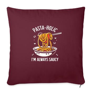 Cuisine italienne - Housse de coussin décorative 45 x 45 cm - bordeaux - Devant