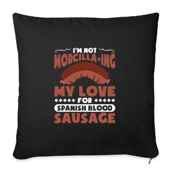 Cuisine espagnole - Housse de coussin décorative 45 x 45 cm - noir - Devant