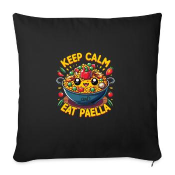 Spanish food - Sofa pillowcase 17,3'' x 17,3'' (45 x 45 cm) - black - Front