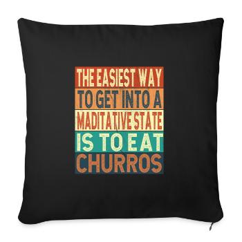 Spanish food - Sofa pillowcase 17,3'' x 17,3'' (45 x 45 cm) - black - Front