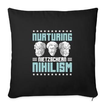 Philosophie - Housse de coussin décorative 45 x 45 cm - noir - Devant