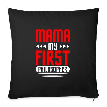 Philosophie - Housse de coussin décorative 45 x 45 cm - noir - Devant