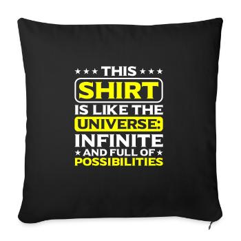 Philosophie - Housse de coussin décorative 45 x 45 cm - noir - Devant
