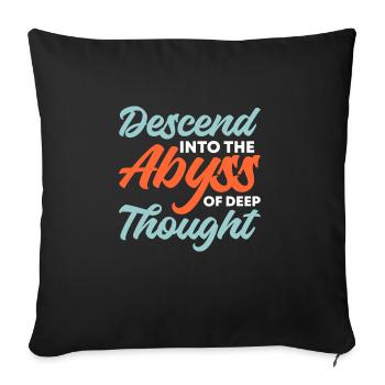 Philosophie - Housse de coussin décorative 45 x 45 cm - noir - Devant