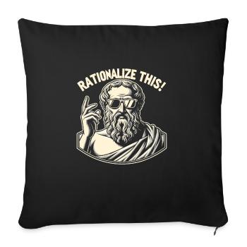 Philosophie - Housse de coussin décorative 45 x 45 cm - noir - Devant