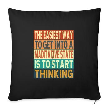 Philosophie - Housse de coussin décorative 45 x 45 cm - noir - Devant