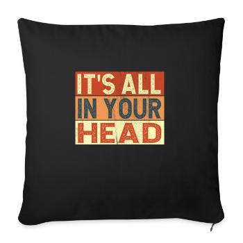 Psychologist - Sofa pillowcase 17,3'' x 17,3'' (45 x 45 cm) - black - Front