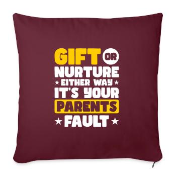 Psychologist - Sofa pillowcase 17,3'' x 17,3'' (45 x 45 cm) - burgundy - Front