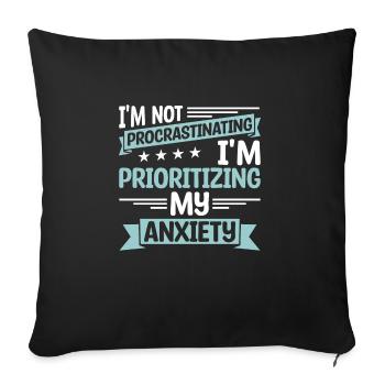Psychologist - Sofa pillowcase 17,3'' x 17,3'' (45 x 45 cm) - black - Front