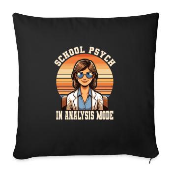 Psychologist - Sofa pillowcase 17,3'' x 17,3'' (45 x 45 cm) - black - Front