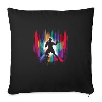 Muay Thai - Sofa pillowcase 17,3'' x 17,3'' (45 x 45 cm) - black - Front