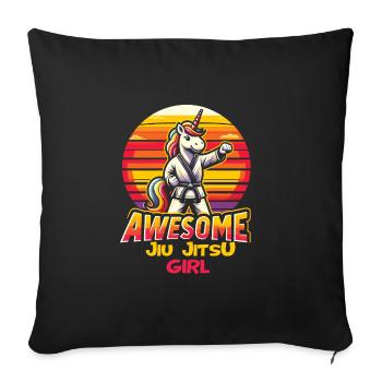 Jiu Jitsu - Housse de coussin décorative 45 x 45 cm - noir - Devant