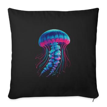 Méduse - Housse de coussin décorative 45 x 45 cm - noir - Devant