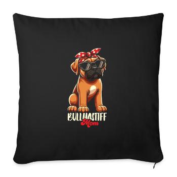 Bullmastiff - Sofa pillowcase 17,3'' x 17,3'' (45 x 45 cm) - black - Front