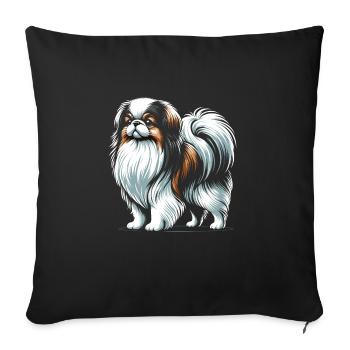Japan Chin - Sofa pillowcase 17,3'' x 17,3'' (45 x 45 cm) - black - Front
