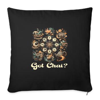 Chai - Sofa pillowcase 17,3'' x 17,3'' (45 x 45 cm) - black - Front