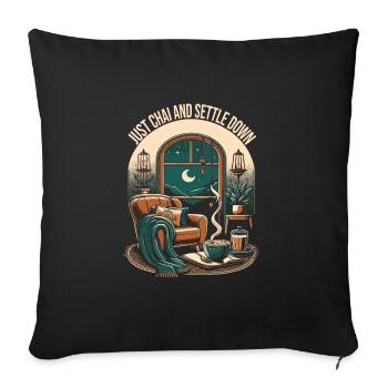 Chai - Sofa pillowcase 17,3'' x 17,3'' (45 x 45 cm) - black - Front