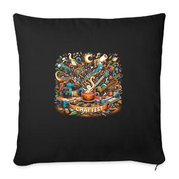 Chai - Sofa pillowcase 17,3'' x 17,3'' (45 x 45 cm) - black - Front